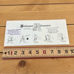 Sunbonnet Treasures Octagon Button Sun Bonnet Sewing Pattern Factory Folded